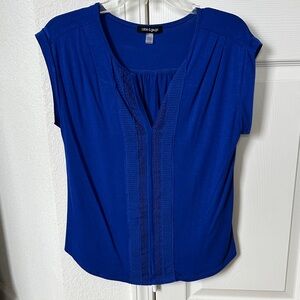 Cato Royal Blue Cap Sleeve Blouse